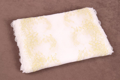 Кружево 240мм эластичное Белый/желтый - изображение