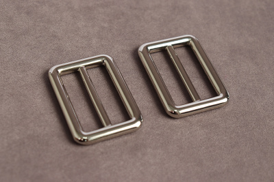Пряжка металлическая Рамка с перекладиной 32мм Никель - изображение