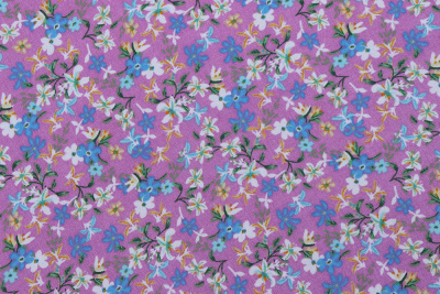 Штапель набивной ANNA 121473 Цветы на т.розовом - изображение