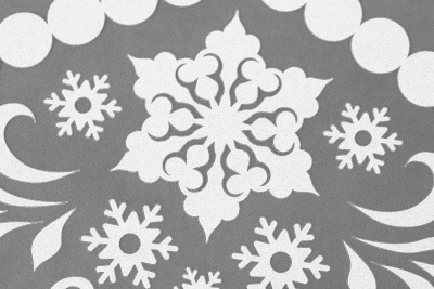 Термотрансфер 265*195мм  Завитки и снежинки - изображение