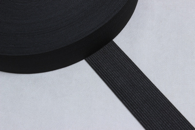 Тесьма эластичная 30мм Стандарт Черный - изображение