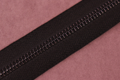 Молния металлическая  рулонная Т5 Черный/Т.Никель - изображение