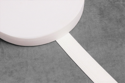 Тесьма эластичная 20мм Стандарт Белый - изображение