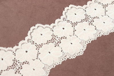 Кружево 70мм эластичное  Св.Бирюзовый - изображение