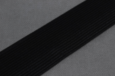 Тесьма эластичная 30мм Стандарт Черный - изображение