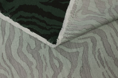 Вискозный твил 7747 Черный/зеленый - изображение