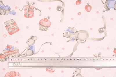 Бязь 262 набивная 142 гр/м.кв. Мышки - изображение