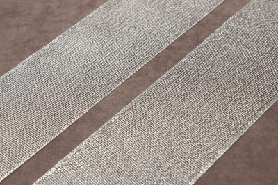 Лента парча 50мм Серебро - изображение