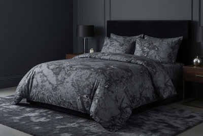 Бязь набивная 220 120 г/м.кв Мрамор Серый - изображение