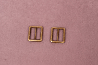 Пряжка металлическая Рамка с перекладиной 25мм Антик - изображение