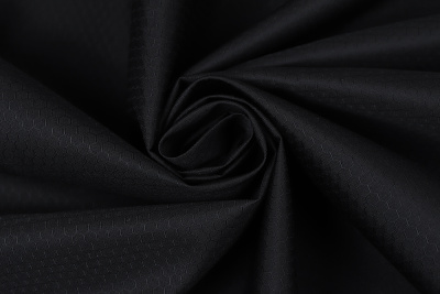 Ткань плащевая жаккард понж соты Черный - изображение