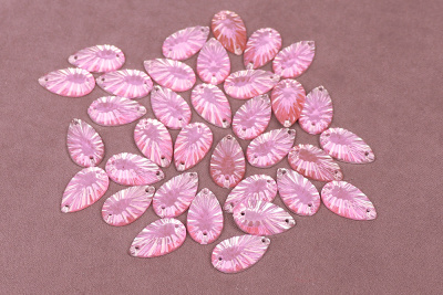 Стразы пришивные 7*10мм Розовый - изображение