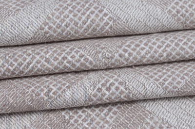 Ткань интерьерная 191007 Косы бежево-серый - изображение