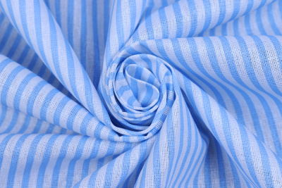 Бязь набивная 150 Ив 120 г/м2 Голубая полоса - изображение