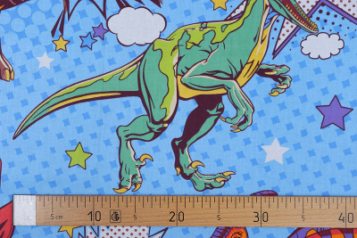 Поплин набивной 150 Юрский период - изображение