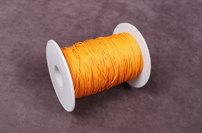 Шнур вощёный 1мм Оранжевый - изображение