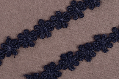 Кружево гипюр 13мм Ажурное АРТ.3060 Т.Синий - изображение