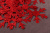 Пайетки 50мм Снежинки Красный