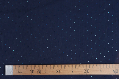 Шифон креш со стразами Т. синий - изображение