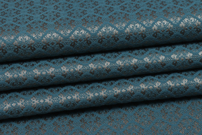 Жаккард плательный 2533 Пыльно-синий/бежевый - изображение