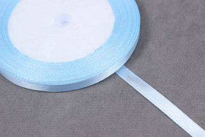 Лента атласная 6мм Голубой №104 - изображение