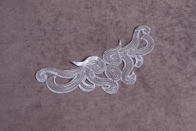 Термоаппликация с пайетками Орнамент Серебро 8611 - изображение