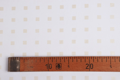 Тик набивной 220 Квадратики на белом Тик набивной 220 Квадратики на белом - изображение