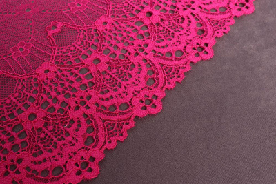 Кружево 240мм эластичное Яр.Розовый 409 - изображение