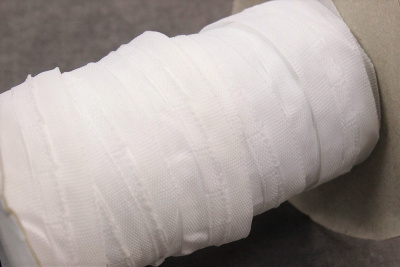 Лента шторная Равномерная 2,5см текстильная Белый - изображение