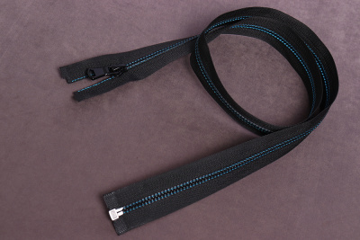 Молния разъёмная трактор 80см Т5 Чёрный/Синий - изображение