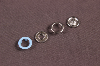 Кнопки пробивные 9,5мм рубашечные/кольцо Голубой - изображение