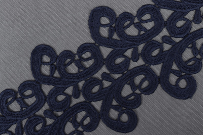 Кружево гипюр 90мм Ажурное АРТ.3070 Т.Синий - изображение