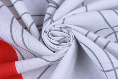 Поплин набивной 150 110гр/м.кв. Круги/полосы - изображение