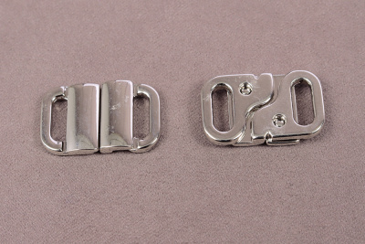 Застежка для бюстгалтера 10мм Никель - изображение