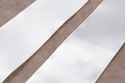 Лента атласная 50мм Белый №001 - изображение