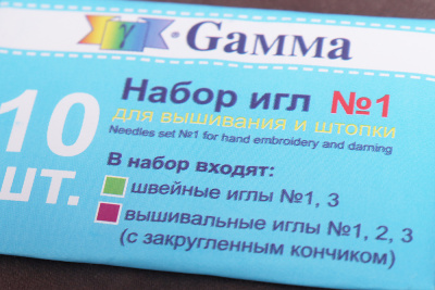 Иглы для ручного шитья №1 Gamma 10шт - изображение