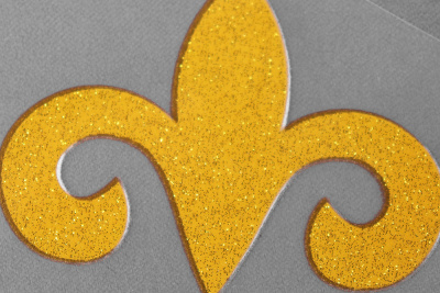 Термотрансфер 70*50мм Трилистник Золото - изображение