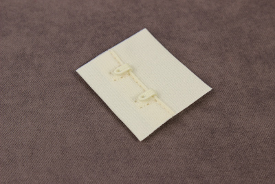 Застежка для бюстгальтера 32мм 3ряда 2крючка Айвори - изображение