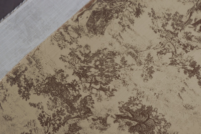 Лен-вискоза 3148 Флора Бежевый - изображение