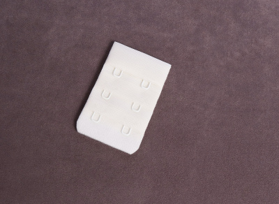 Застежка для бюстгальтера 32мм 3ряда 2крючка Экрю - изображение