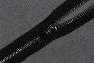 Молния разъёмная Т5 100см  металл 2 бегунка Черный/Никель - изображение