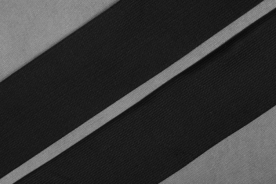 Тесьма эластичная 60мм Стандарт Черный - изображение