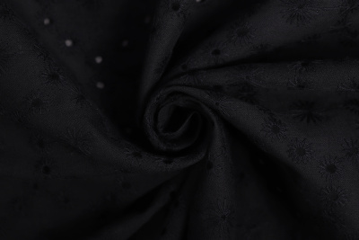 Хлопок вышивка Черный - изображение