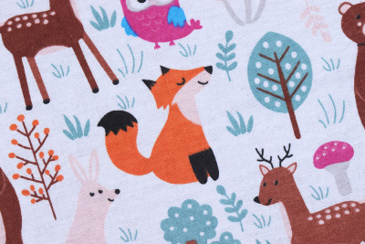 Фланель набивная Лесные звери - изображение