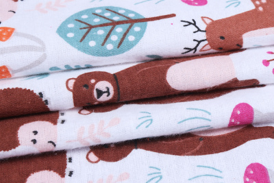 Фланель набивная Лесные звери - изображение