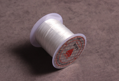 Нить силиконовая эластичная 0.8мм Белый 34м - изображение