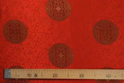 Жаккард монгольский медальон на песке Красный - изображение