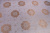 Жаккард монгольский круги на цветочном фоне Серо-голубой/бронза