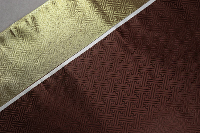 Шелк монгольский греческий рисунок Шоколад - изображение