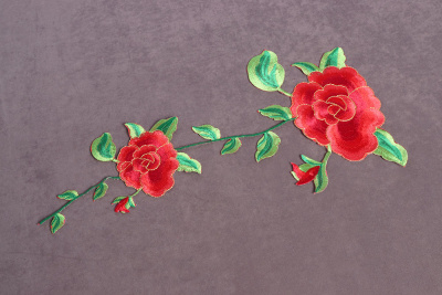 Термоаппликация Крупные розы Красный - изображение